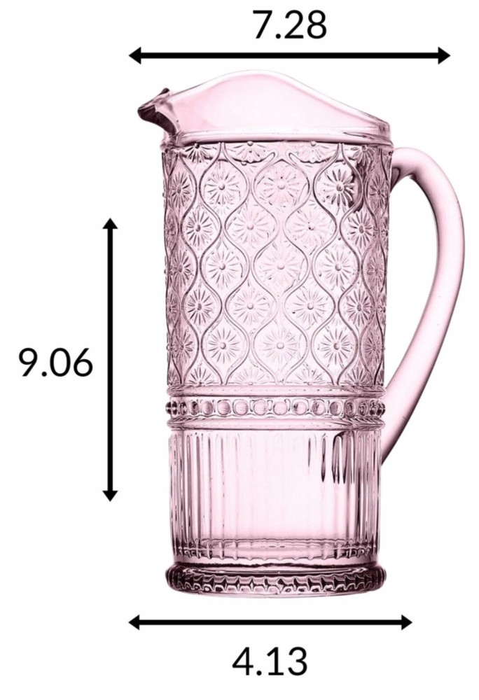 Godinger Claro Glass Beverage Pitcher with Handle 33 oz
