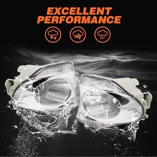 Front Fog Lights Assembly Compatible with ES350 2010 2011 2012 Pair Left &