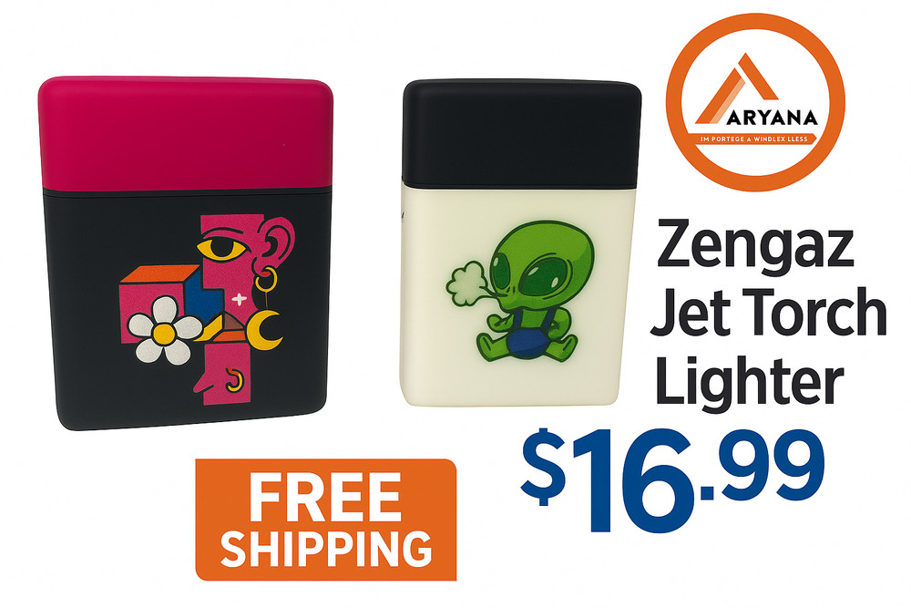 Torch Windproof Refillable Lighter – 2 CT| Mixed Colors & Designs