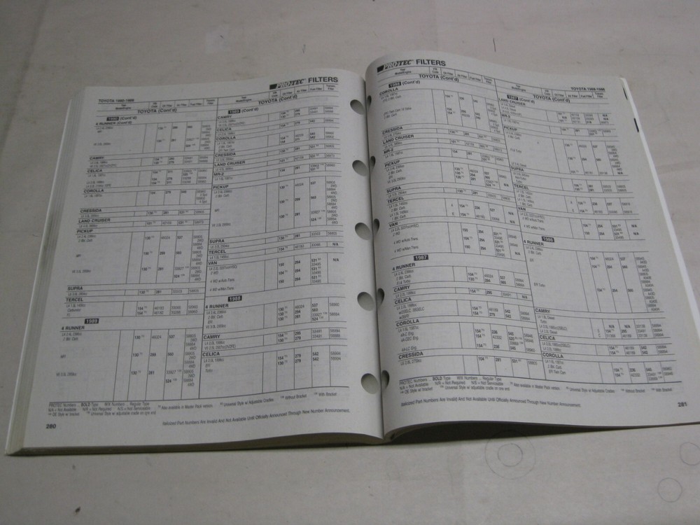 2008 Pro Tec filter application guide 99200 (May 2008)
