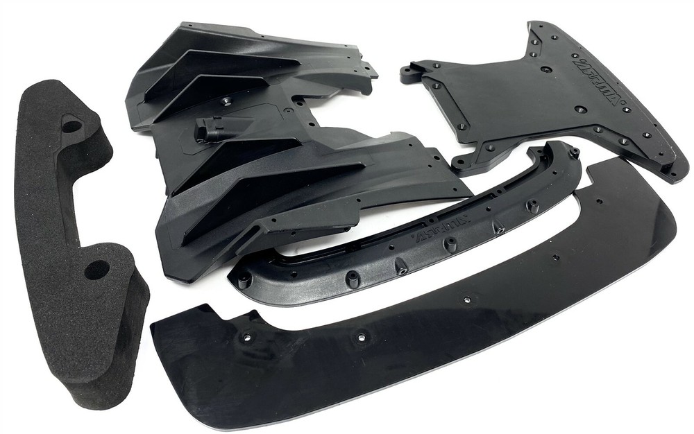 Arrma INFRACTION 6s - FRONT BUMPER mount splitter skid & Diffuser ARA7615V2