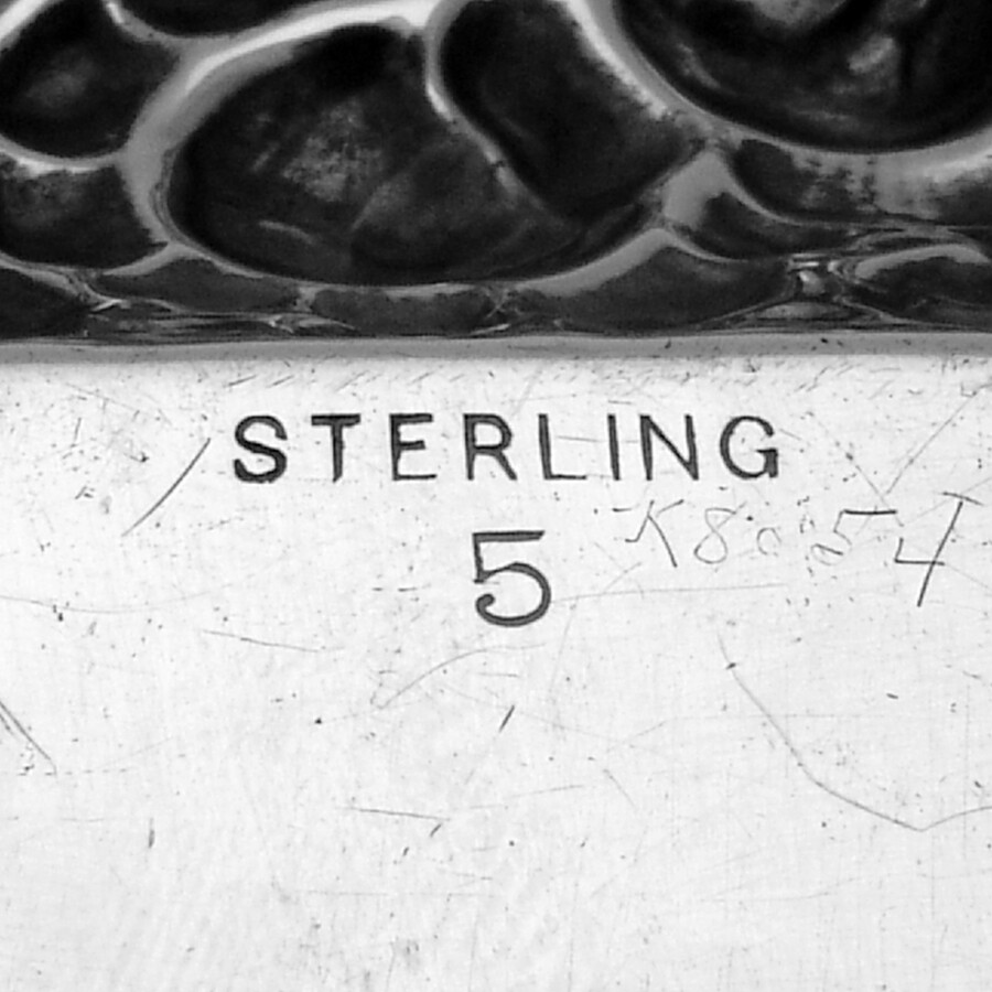 Repousse Pin Tray Sterling Silver Mono MTK