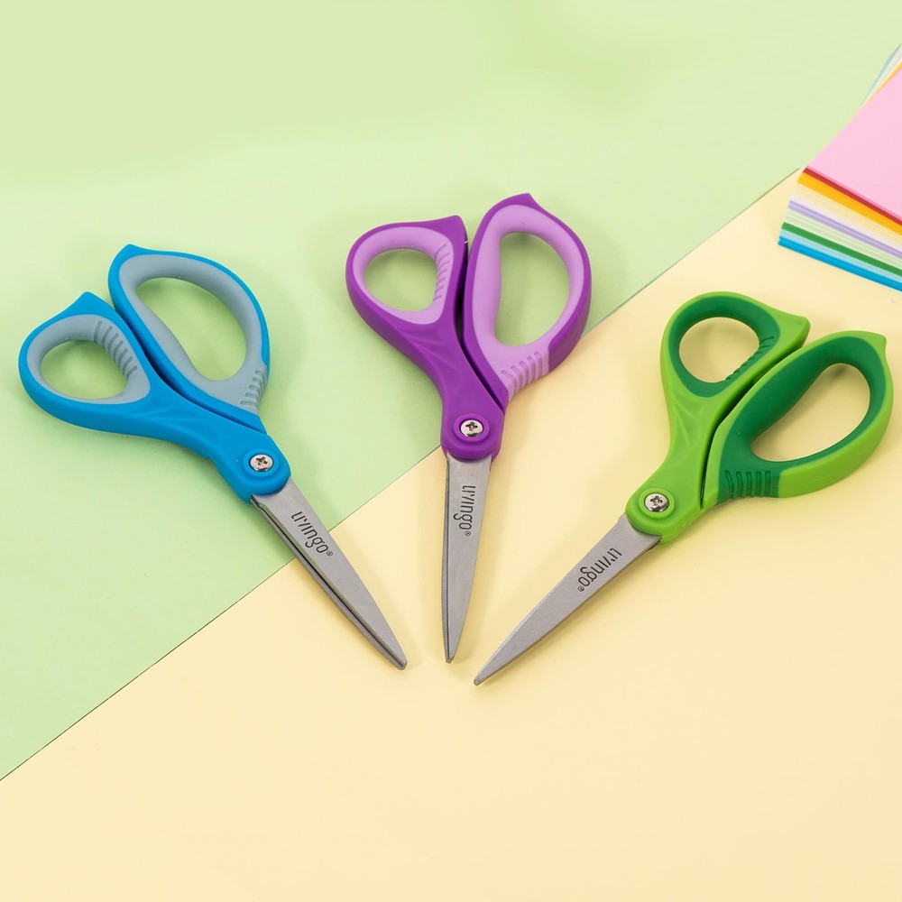 LIVINGO Scissors for School Sharp Pointed Tip All Purpose Scissors Students ...