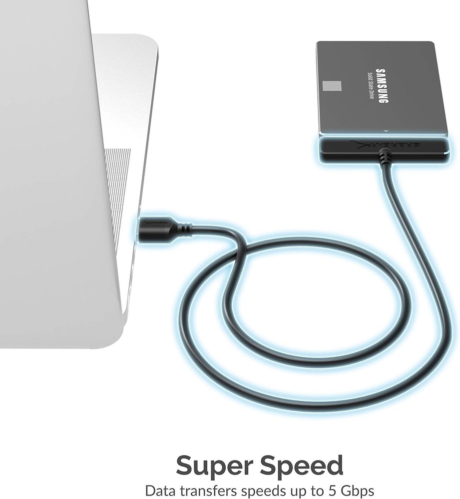 USB 3.0 to 2.5” SATA Adapter Cable for SSD & Laptop HDD, UASP Support, 5Gbps ...