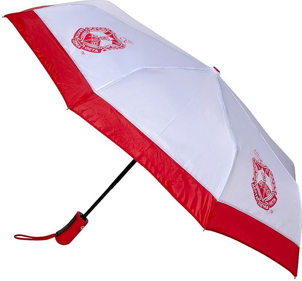 Delta Sigma Theta Mini Hurricane Umbrella [White/Red - 23"]