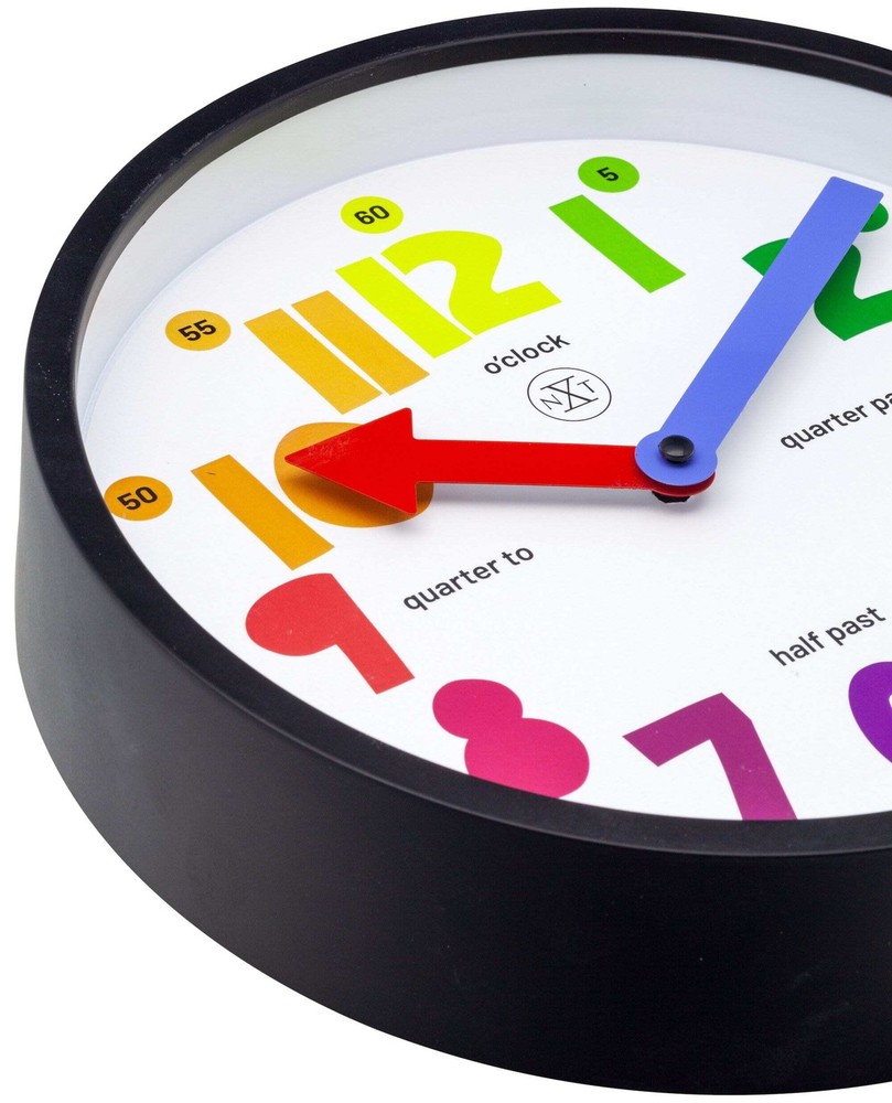 7357 Sophia Colorful Numeral Wall Clock
