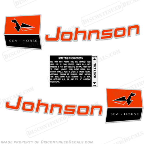 Fits Johnson 1964 9.5hp Decals