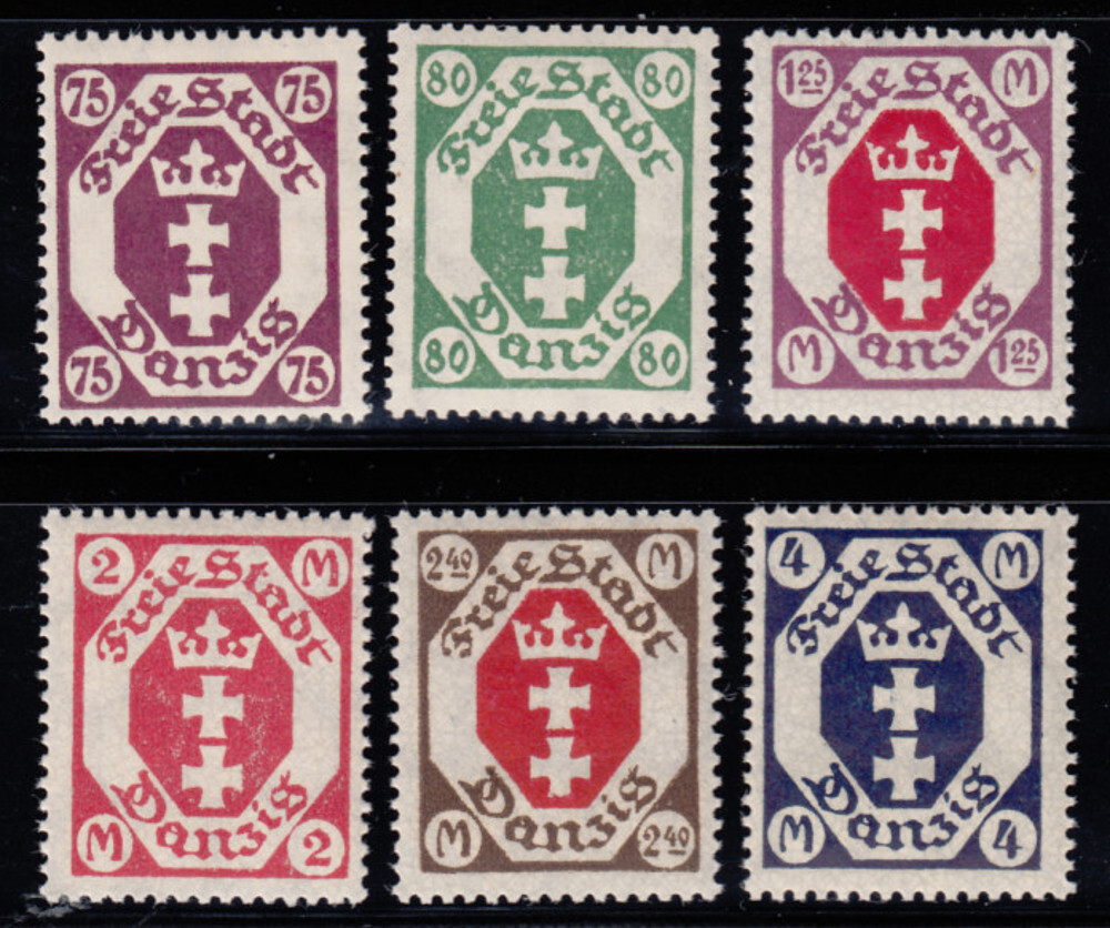 Gdansk 1922 Mi. No. 93-98 *
