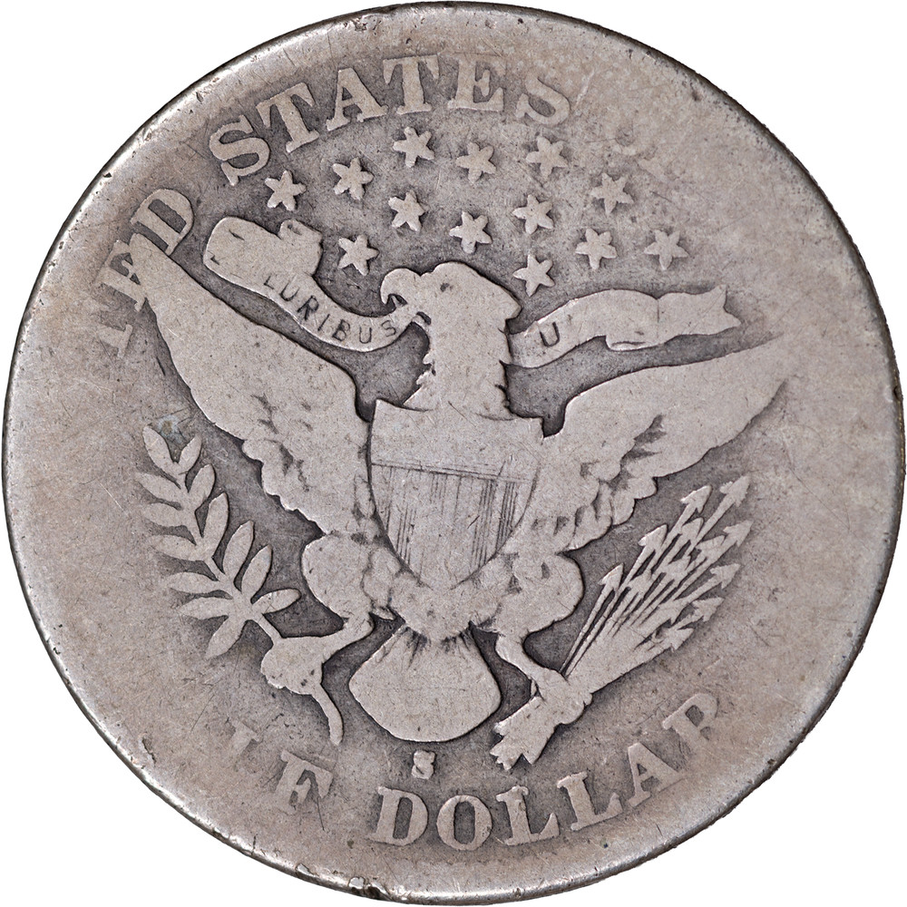 1897-S 50c Barber Half Dollar ~ Good Details
