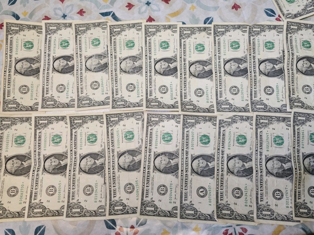 Billetes De 1 Dolar Con Estrella 2017 Serie B