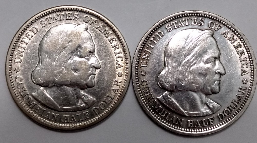 (2) pieces 1893 Columbian Half Dollars