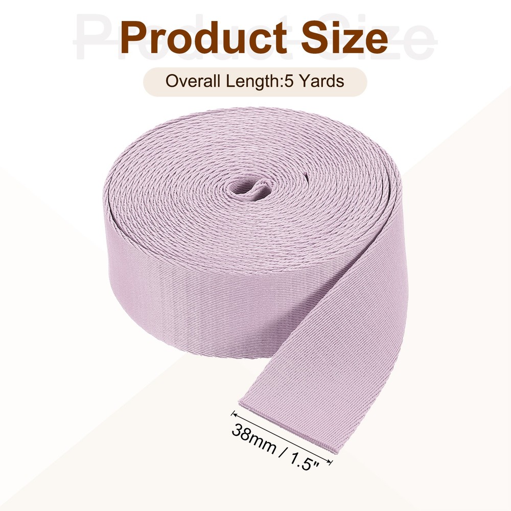 10 Yards Nylon Webbing Strap, 1 3/8-inch Bag Flat Webbing Straps, Light Pink