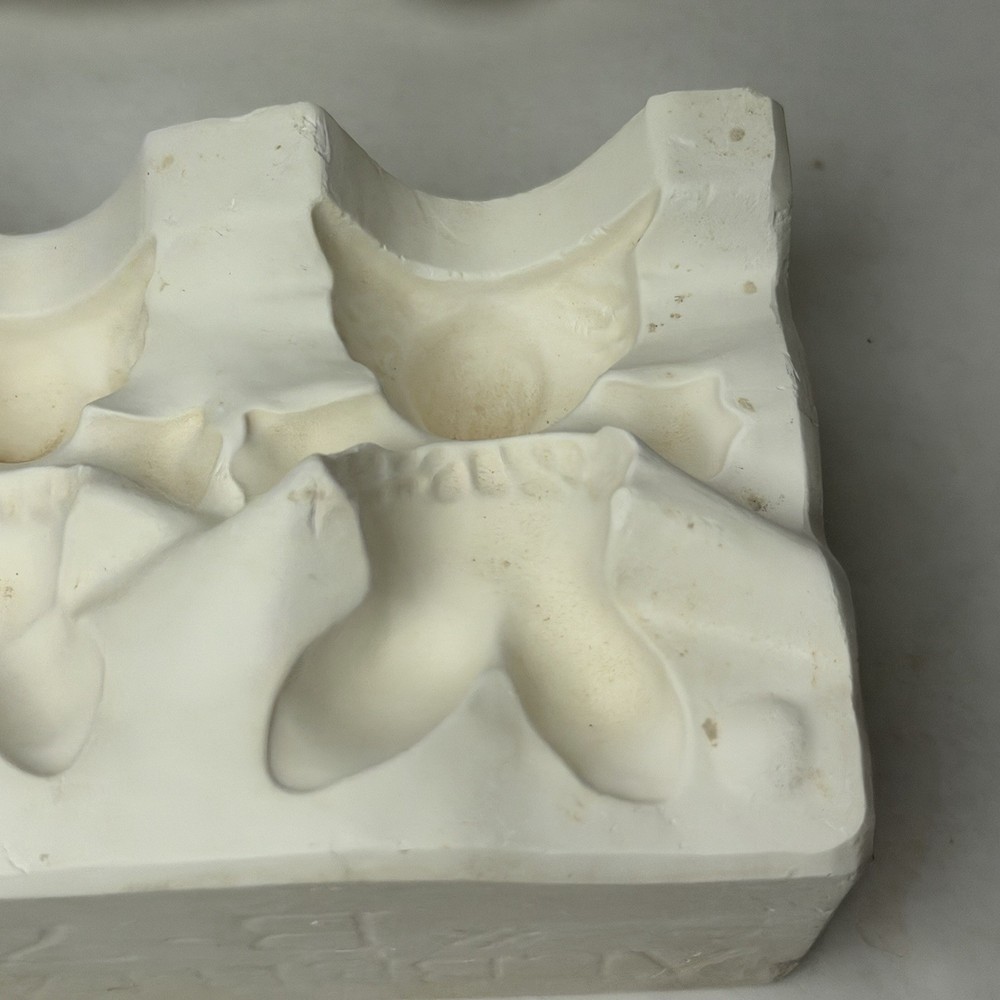 Alberta’s Ceramic Slip Casting Mold #B-7 Two Bunny Rabbits Easter Spring Vintage