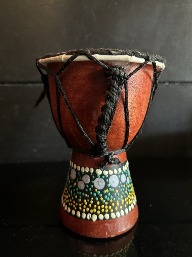 Novelty Decorative Djembe 6" high x4" top (Belize)