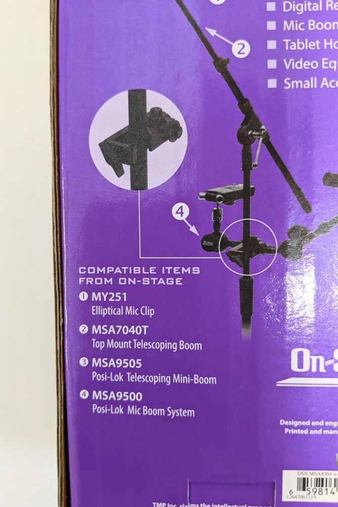 On-Stage MSA8304 U-Mount Multi-Function Mount w/ Large ClampFast Free Shipping!