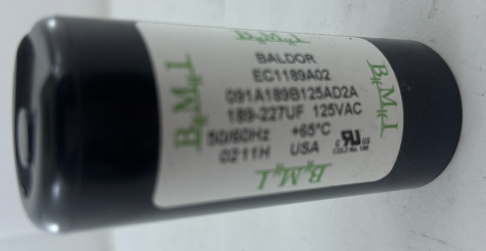 BALDOR ELECTRIC CAPACITOR EC1189A02