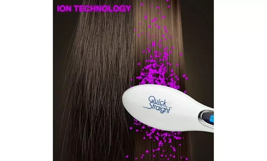Quick N' Straight Ultra Ionic Ceramic Straightening Brush with Digital Screen