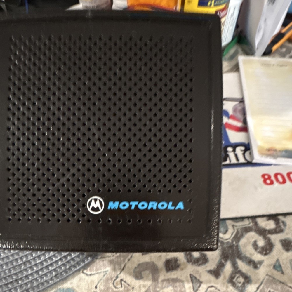 Motorola Wired Radio Communication Speaker Black Rectangular External Speaker
