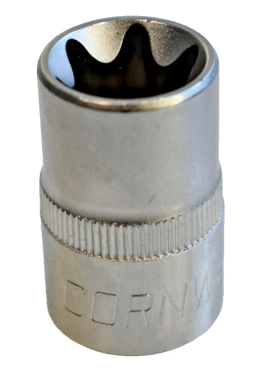 Cornwell Tools CBSE203 E20 TORX External Star Shallow Socket 1/2" Drive Chrome