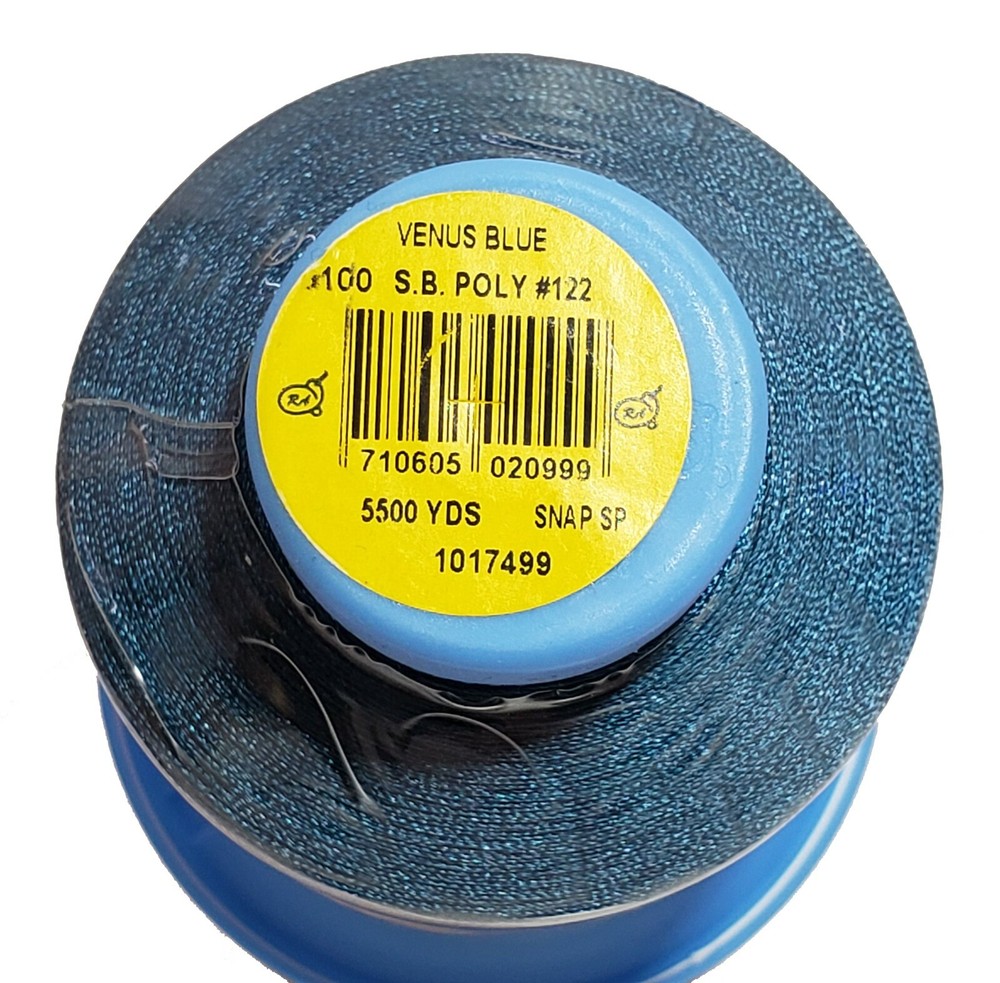 A&E Robison-Anton Embroidery Thread 122 SB Poly, 5500 yard - Venus Blue #9100