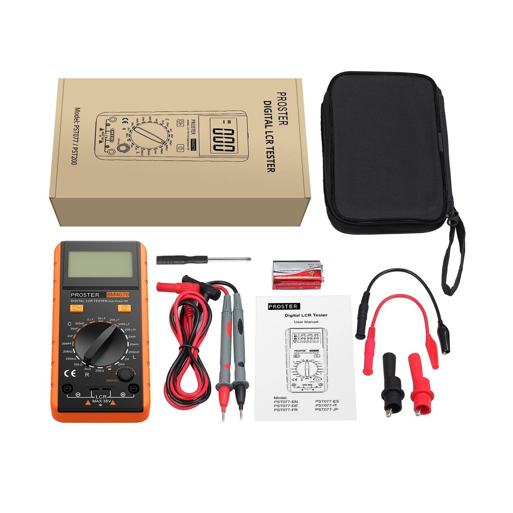 Proster LCR Meter - Capacitance Resistance Inductance Digital LCR Multimeter ...