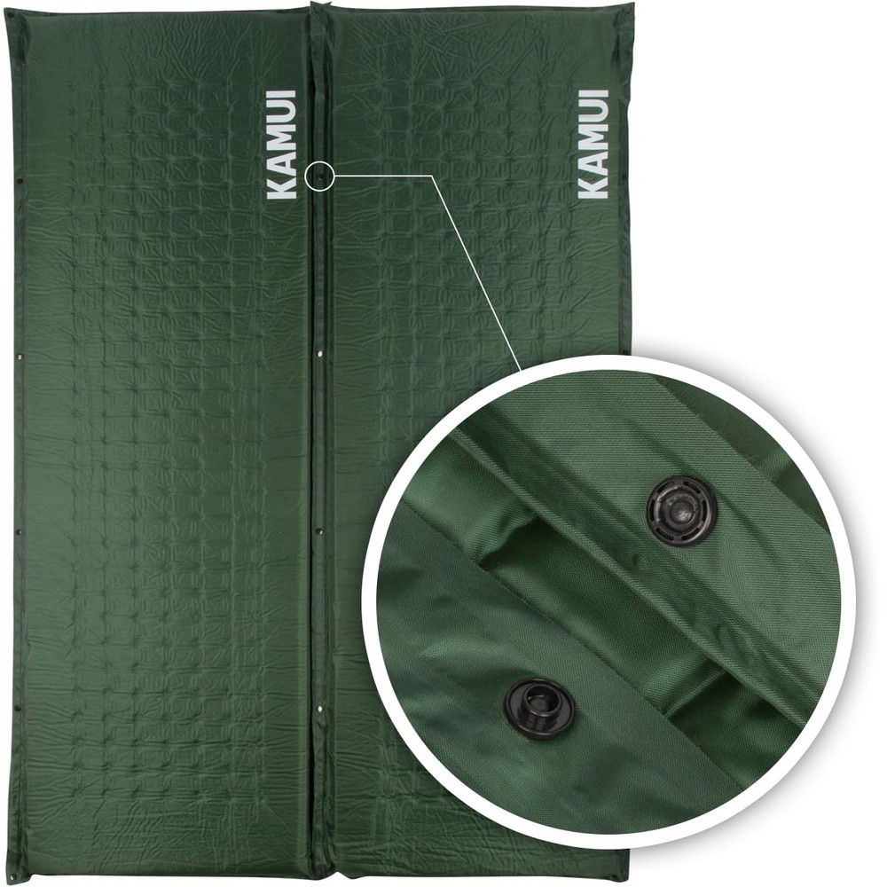 Self Inflating Sleeping Pad - 2 Inch Thick Camping Pad Connectable with Multi...