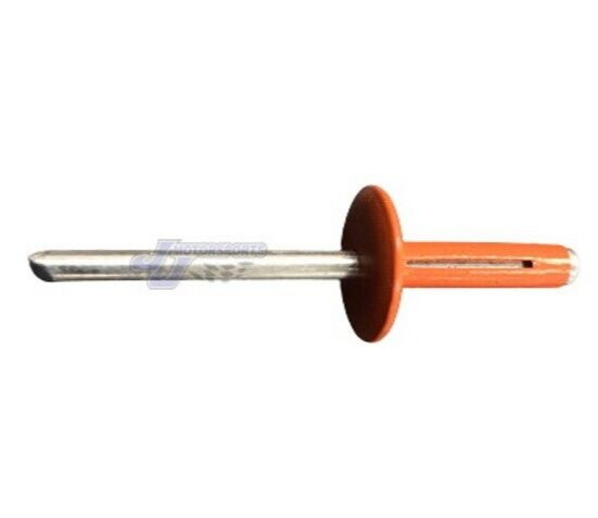 Large Head Orange Exploding Rivets Pop Rivet 100 ct. Tri-Fold Racing Fasteners