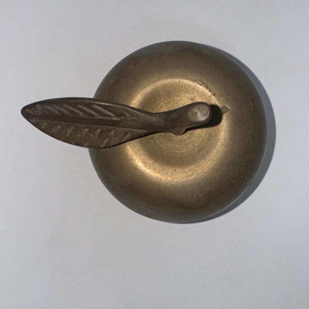 Vintage Solid Brass 3" Teacher's Apple Bell