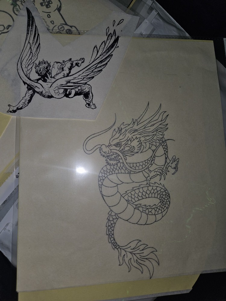 Pre Printed professional tattoo stencils