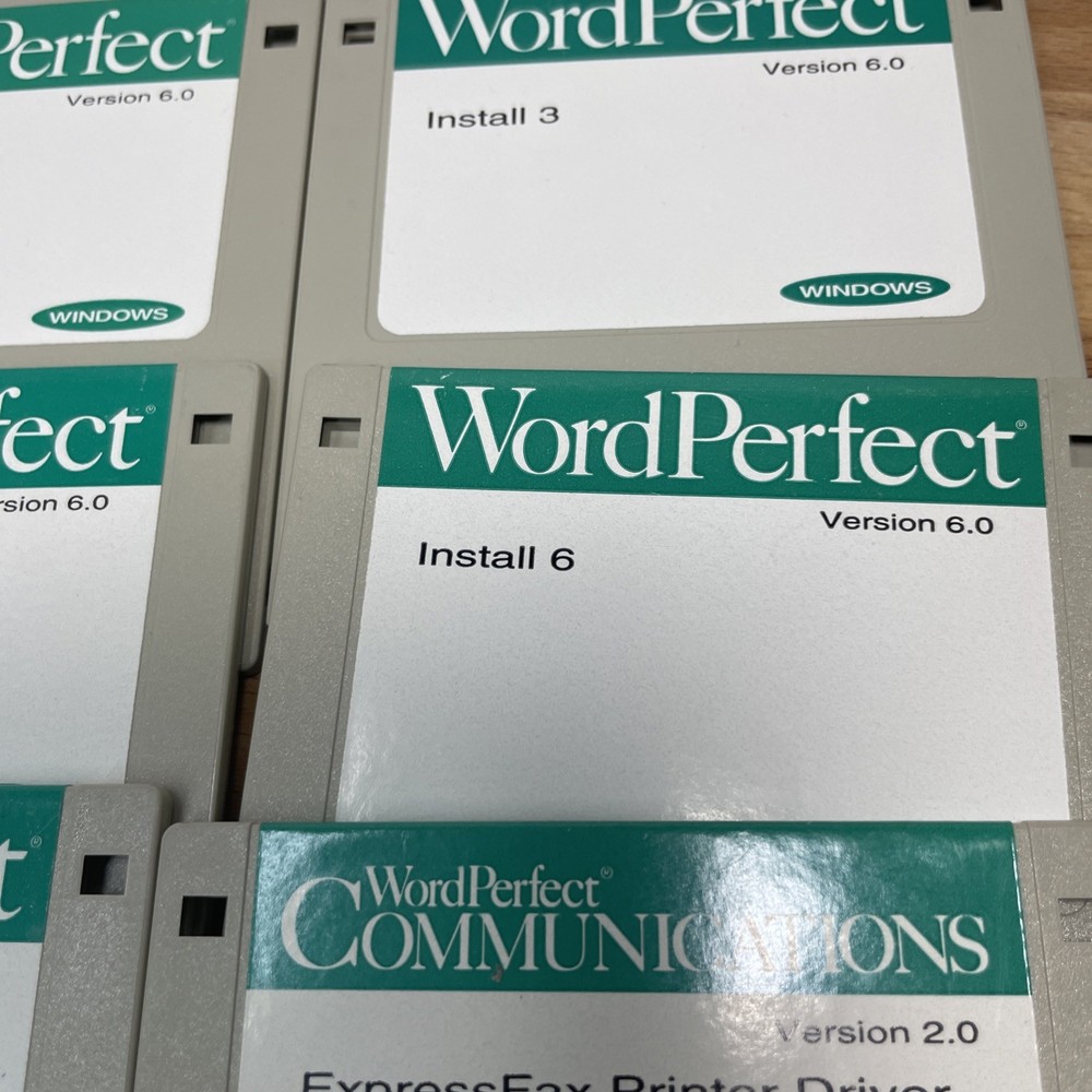 wordperfect 6.0 Floppy Disks