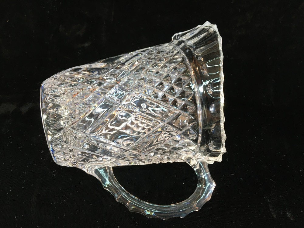 FTD 1985 Small Crystal Glass Pitcher Diamonf Pattern