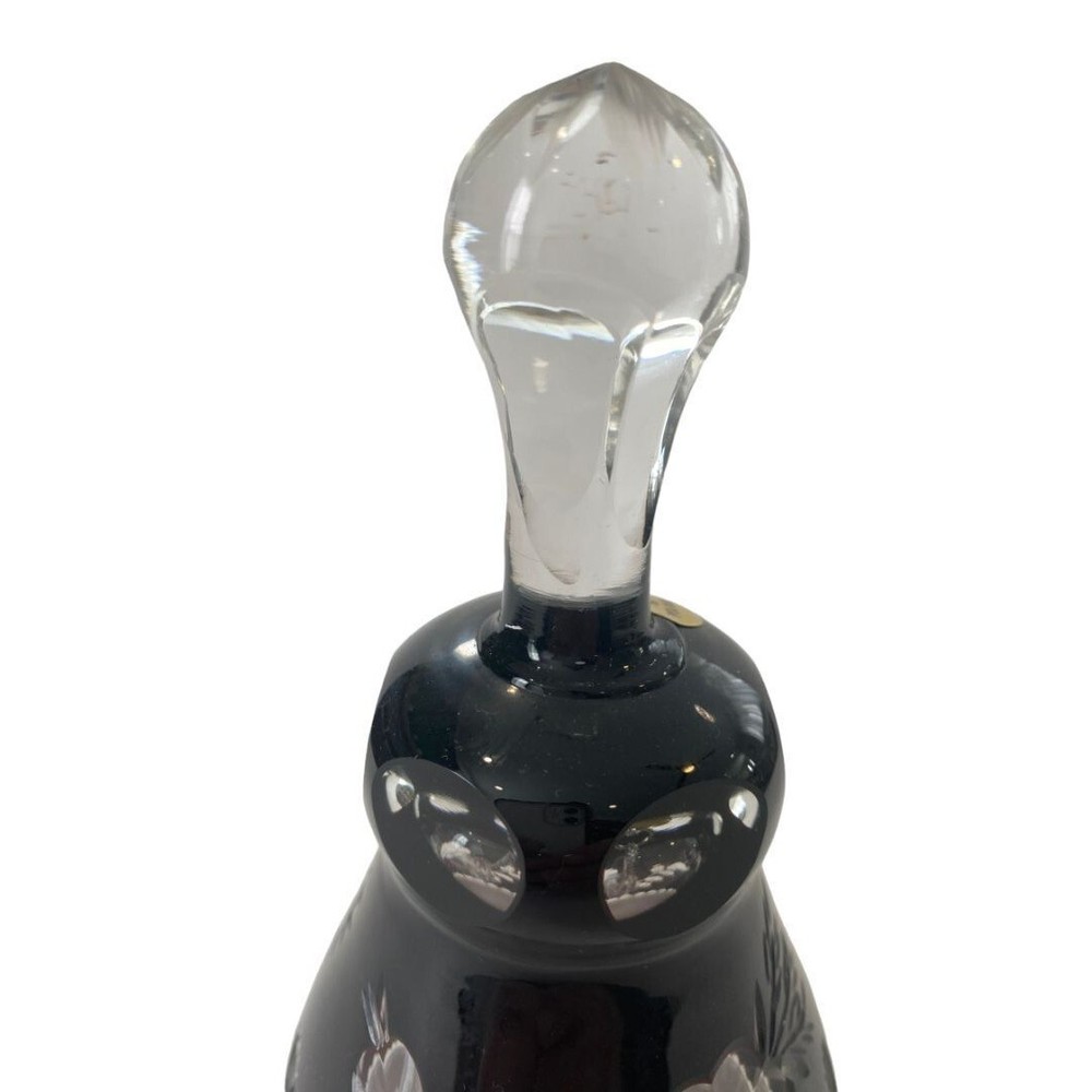 Poland Ruby Red Hand Cut Crystal Bell with Crystal Clapper