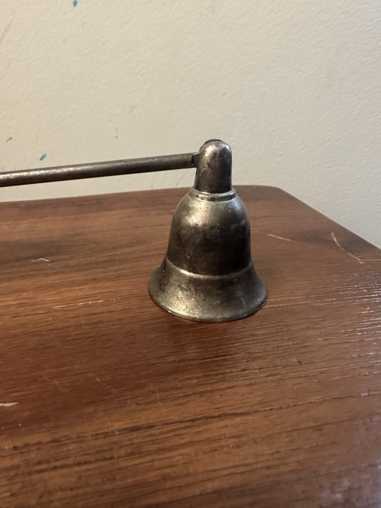Vintage Silver Plate Candle Snuffer With Decorative Handle