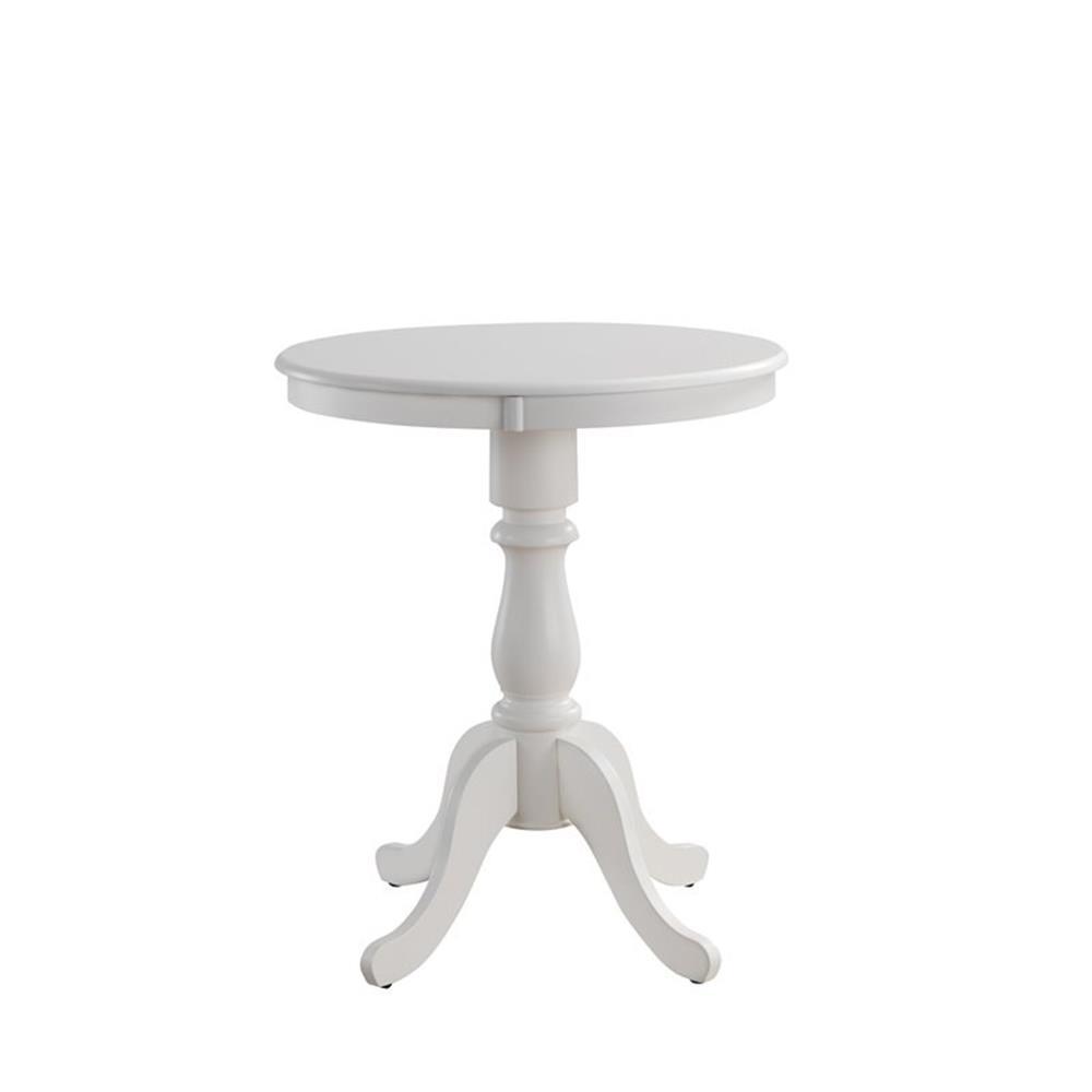 Carolina Classics Fairview 30" Round Pedestal Bar Table in White