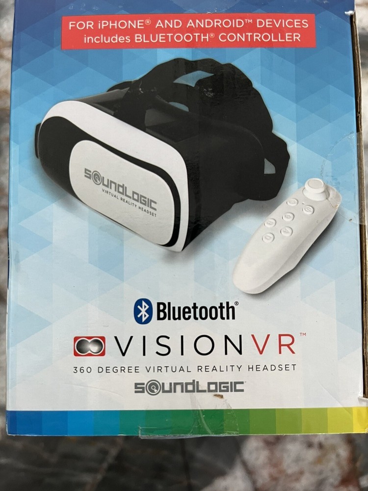 Soundlogic -Vision VR 360 Degree Virtual Reality Headset & Controller ( New )