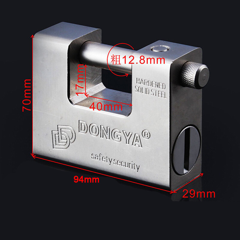 74/84m/94mm Lock Rectangular Beam Anti-theft Padlock Security Door Padlock 5 Key