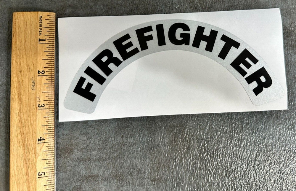 Fire Helmet Rocker/Side Decal - FIREFIGHTER, new
