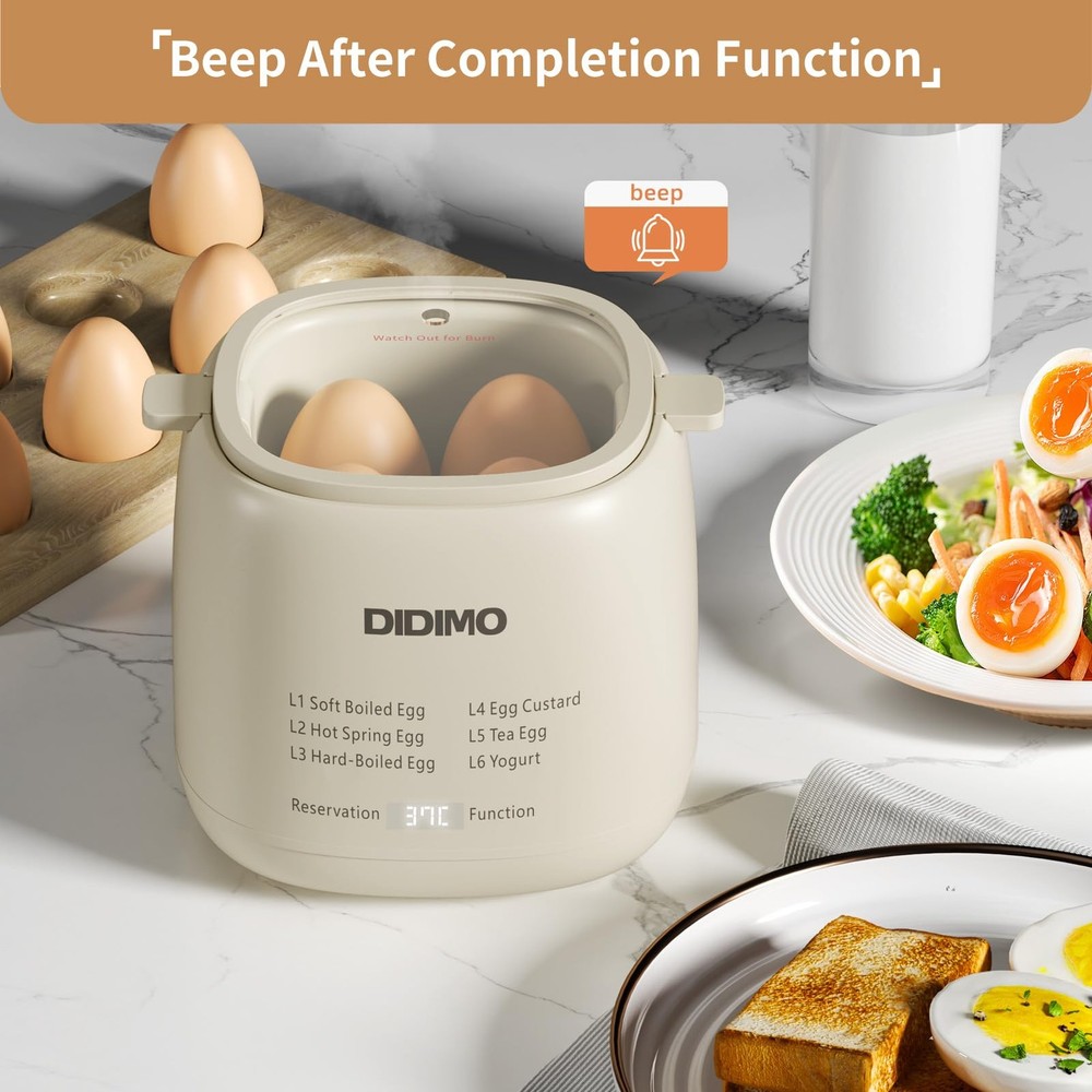 Rapid Egg Cooker, Timable Egg Cooker for Hard Boiled Eggs, Soft Boiled Egg, H...