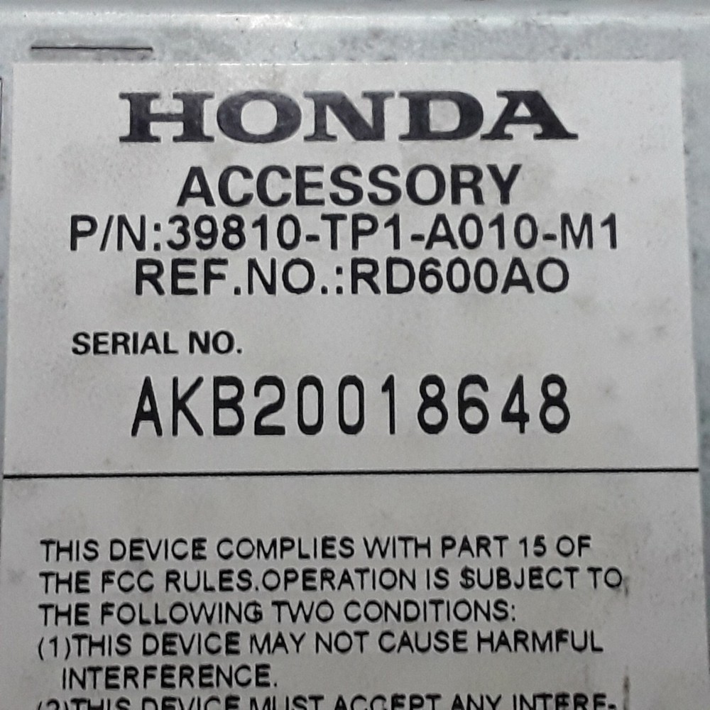 10 2010 Acura TSX information display screen OEM