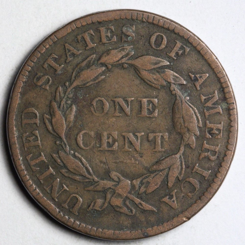 1835 Coronet Head Large Cent CHOICE VF E131 QSMA
