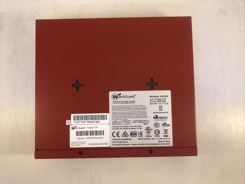 WatchGuard Firebox T70 WS7AE8 Firewall Security Appliance ***UNTESTED***