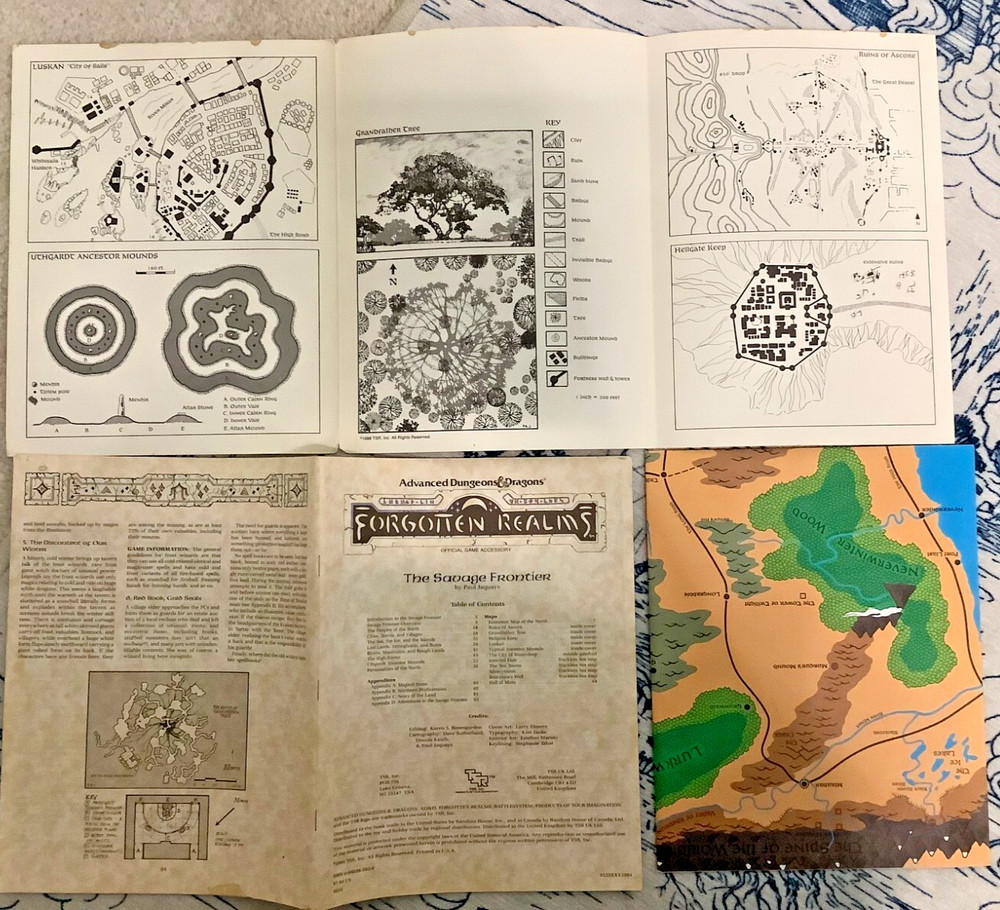 1988 TSR AD&D Adventure Module - FR5: THE SAVAGE FRONTIER - Includes Map #1
