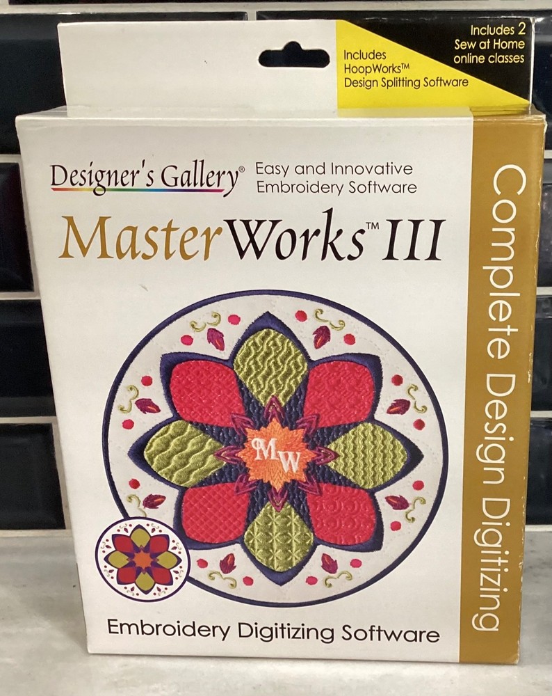 Designers Gallery Masterworks III Embroidery Digitizing Software. ~ Sealed