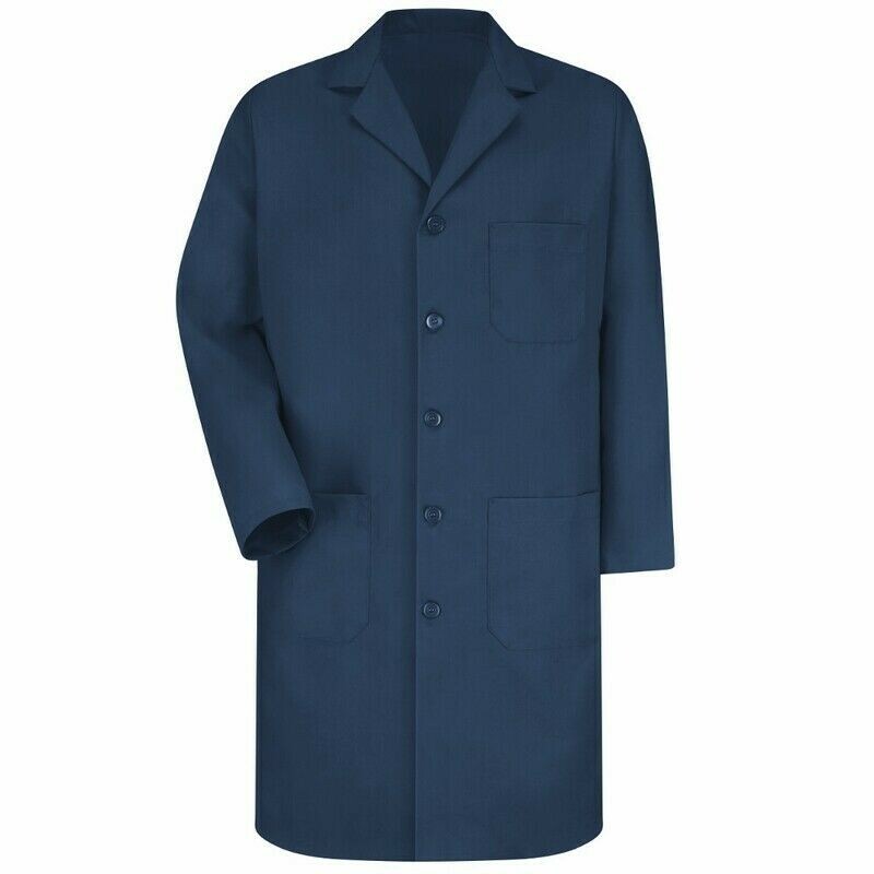 New Navy Blue lab coat Size 40-56