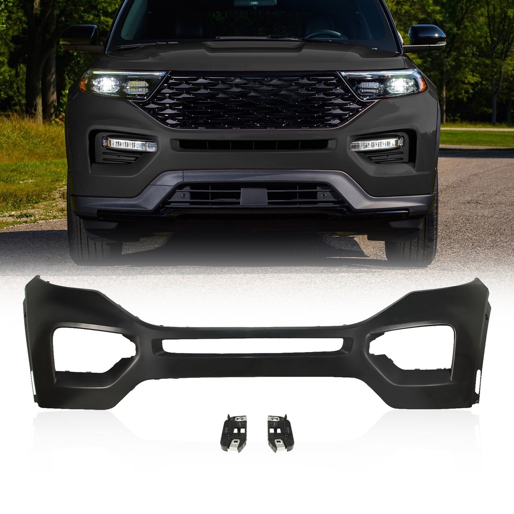 Front Bumper Plastic For 2020-2025 Ford Explorer Black