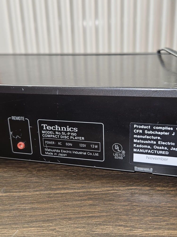 Vintage Technics SL-P150 Compact CD Disc Player tested 1988