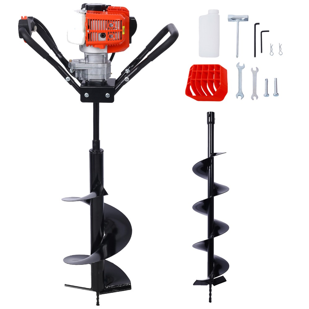 V 52CC 2-stroke petrol post-hole digger Single auger EPA machine