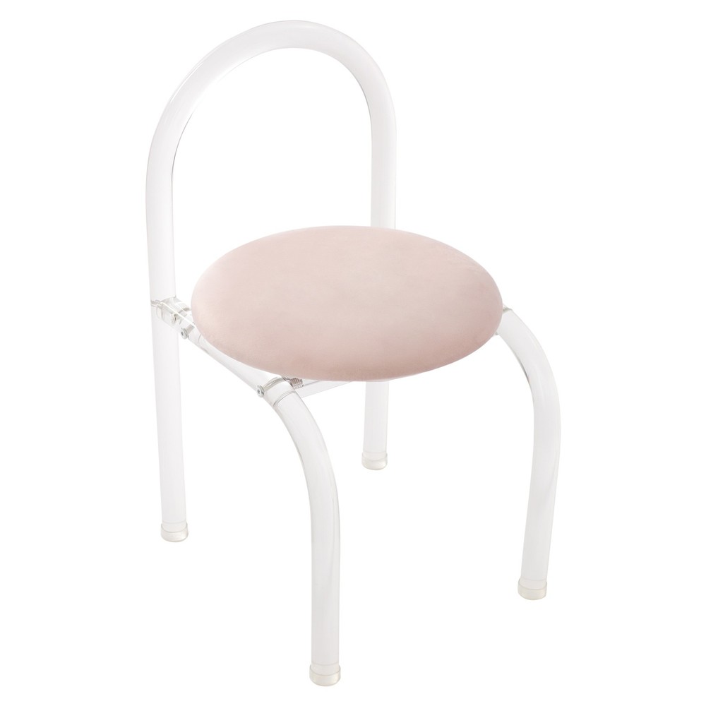Makeup Stool Modern Minimalist Multi-functional Vanity Acrylic Chair w/ Cushion