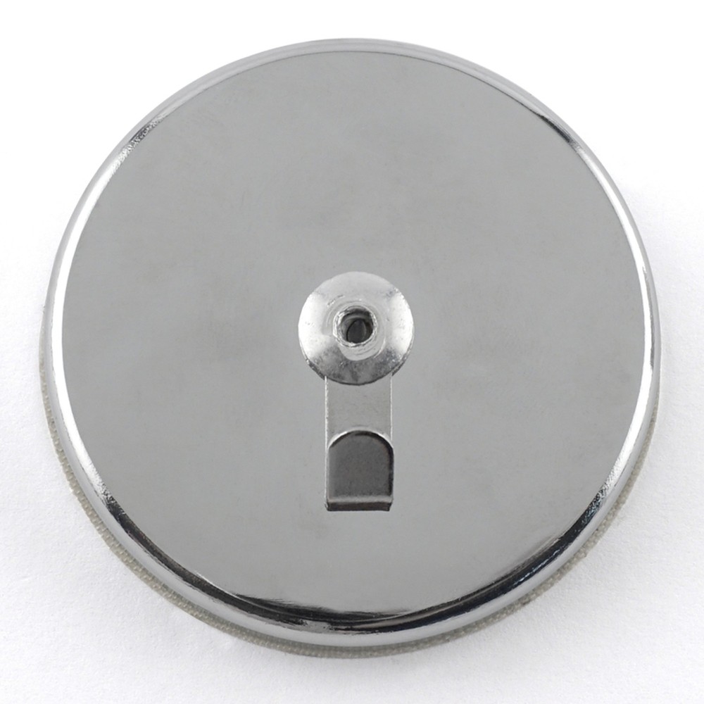 Magnet Source 2-5/8 in. L X 2.63 in.W Silver Magnetic Hooks 35 lb. pull (5-pack)