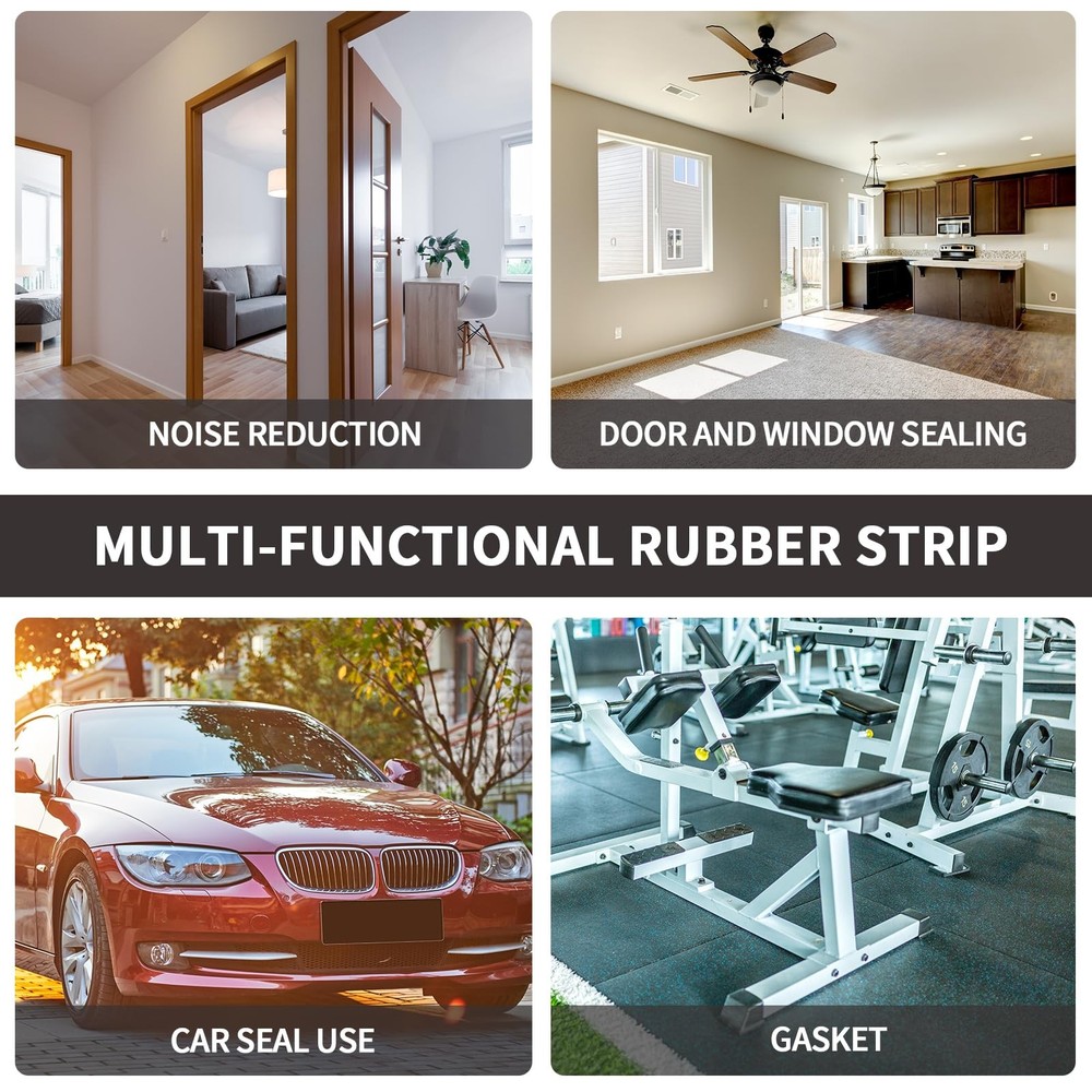 Self Adhesive Rubber Strips Solid Neoprene Rubber Sheets Rolls Strips with Ad...